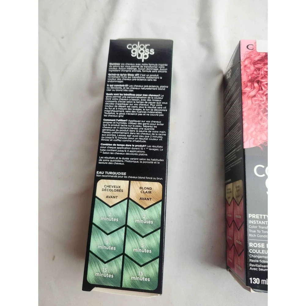 Clairol Color Gloss Up Teal Time & Pretty In Hot Pink Temporary Hair Color 3 ct